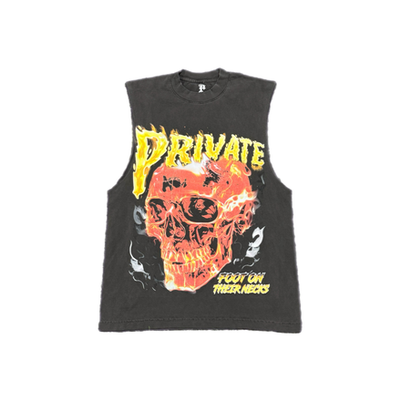 Flame Skull Cut Off