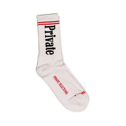 Marl Sock | White/Red