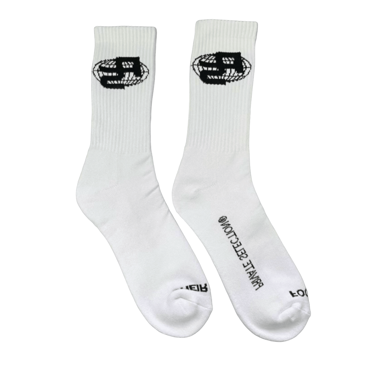 Globe Sock | White/Black