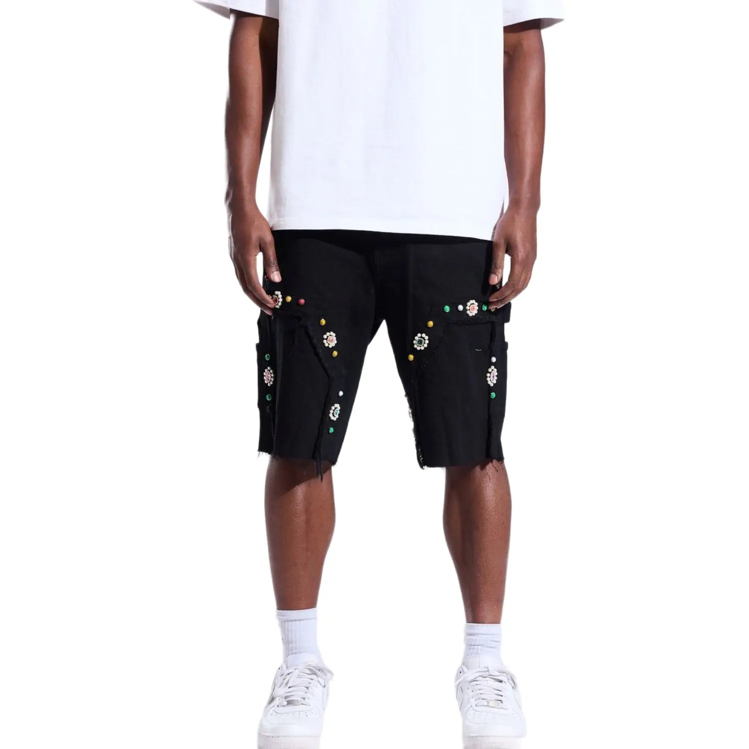 Crysp Denim Lotus Short Jet Black