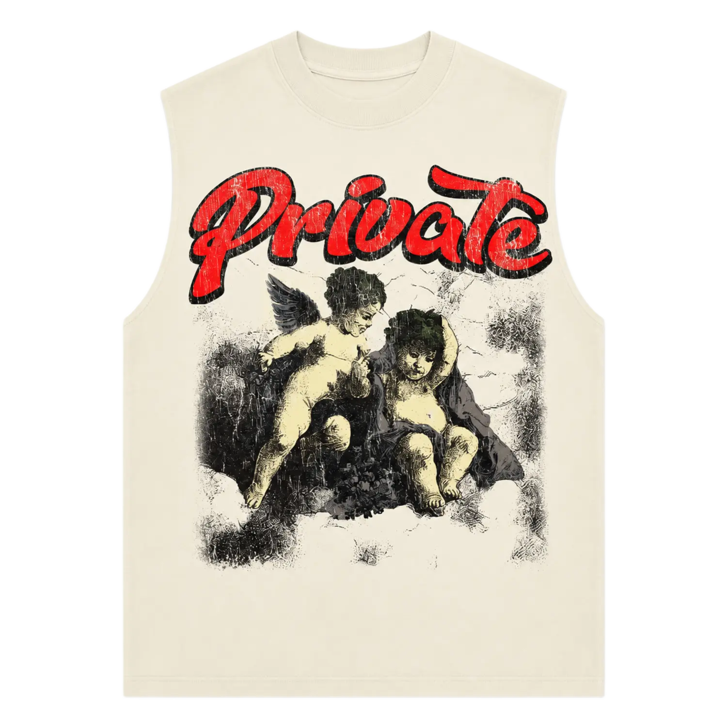 Angel Wing Cutoff Tee Off White