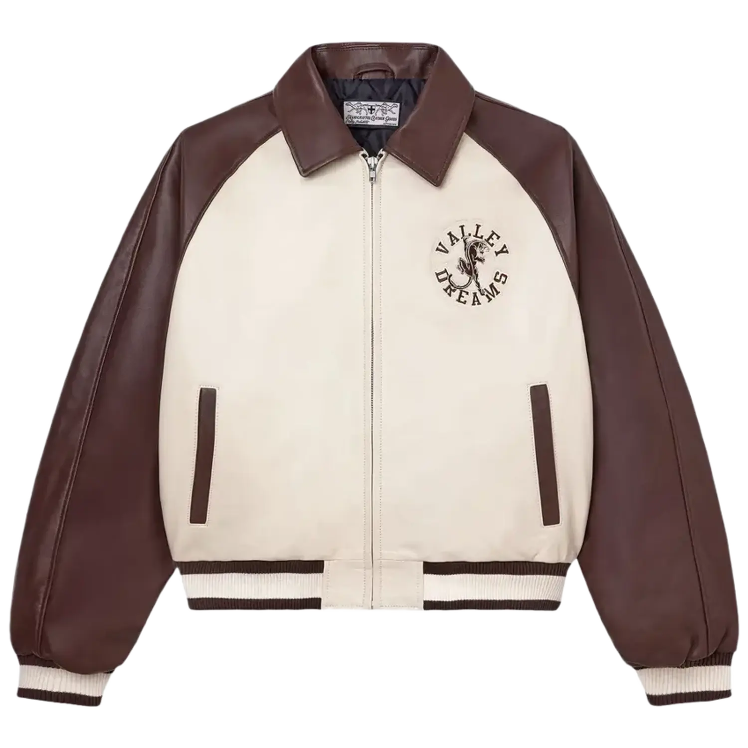 Vale Forever Woodbury Bomber Jacket Cream/Brown