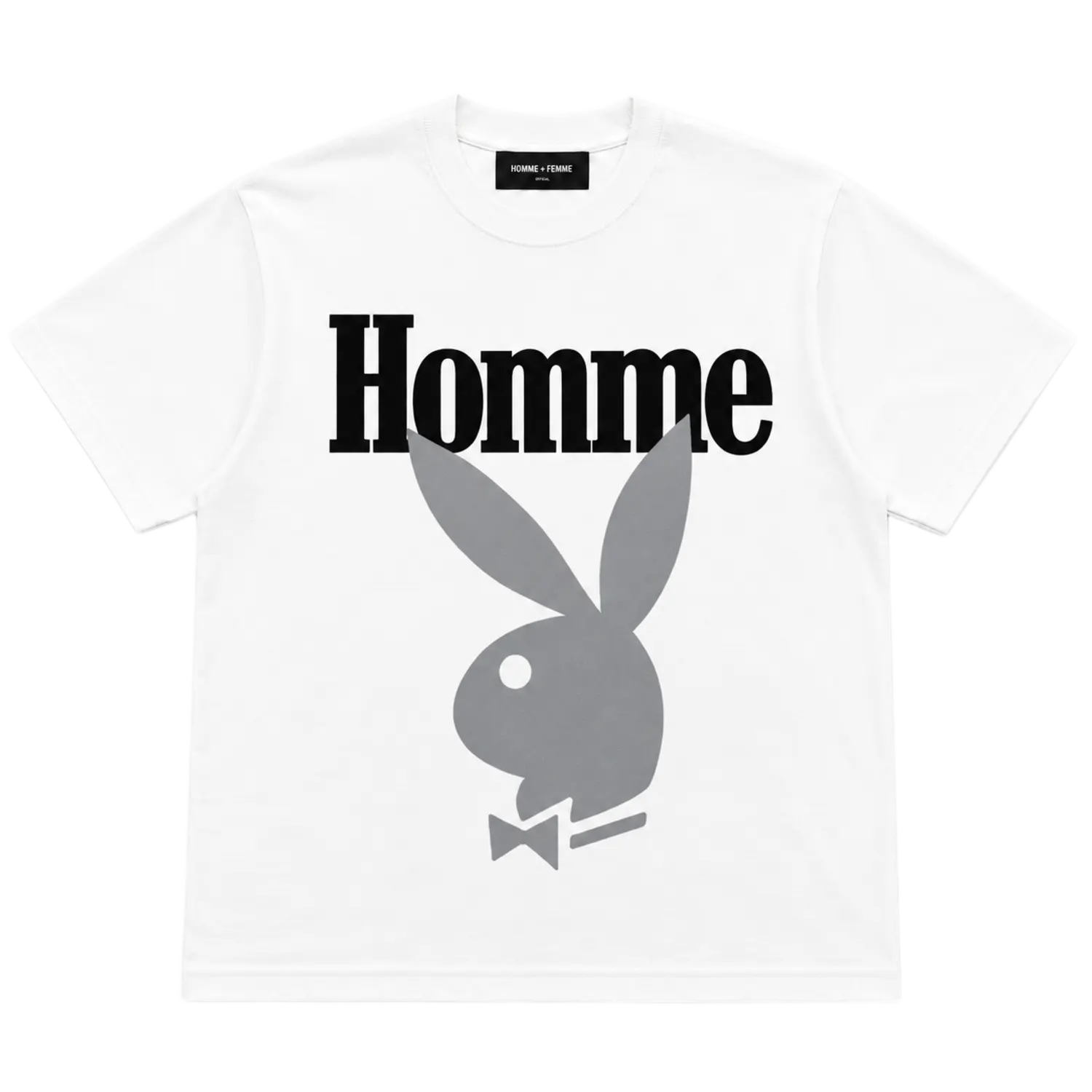 Homme Femme Playboy Tee White/Black/Grey