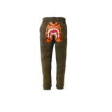 BAPE Tiger Slim Sweat Pants Olivedrab