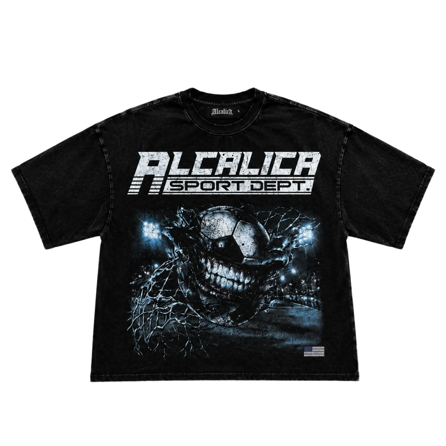 Alcalica Hooligan Drop Crop Tee Black