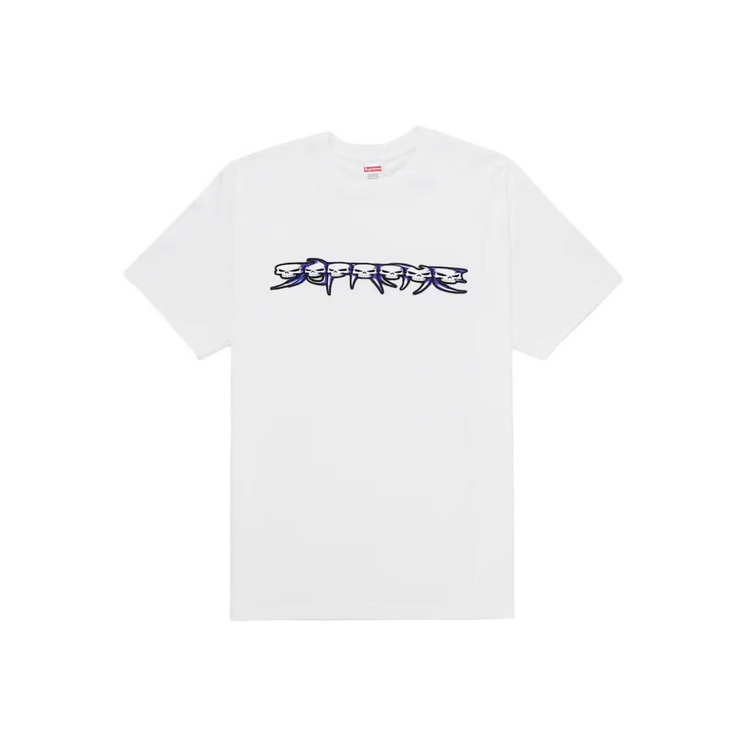 Supreme Skulls Spellout Tee White