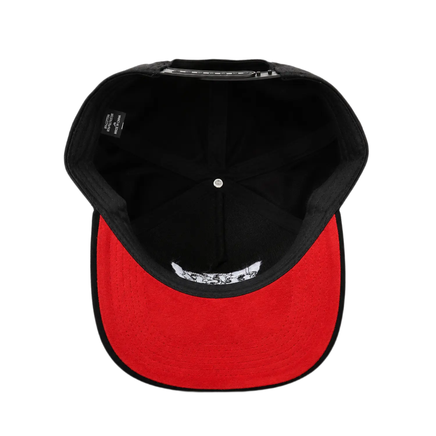 Patch Snapback Black/White/Red Brim