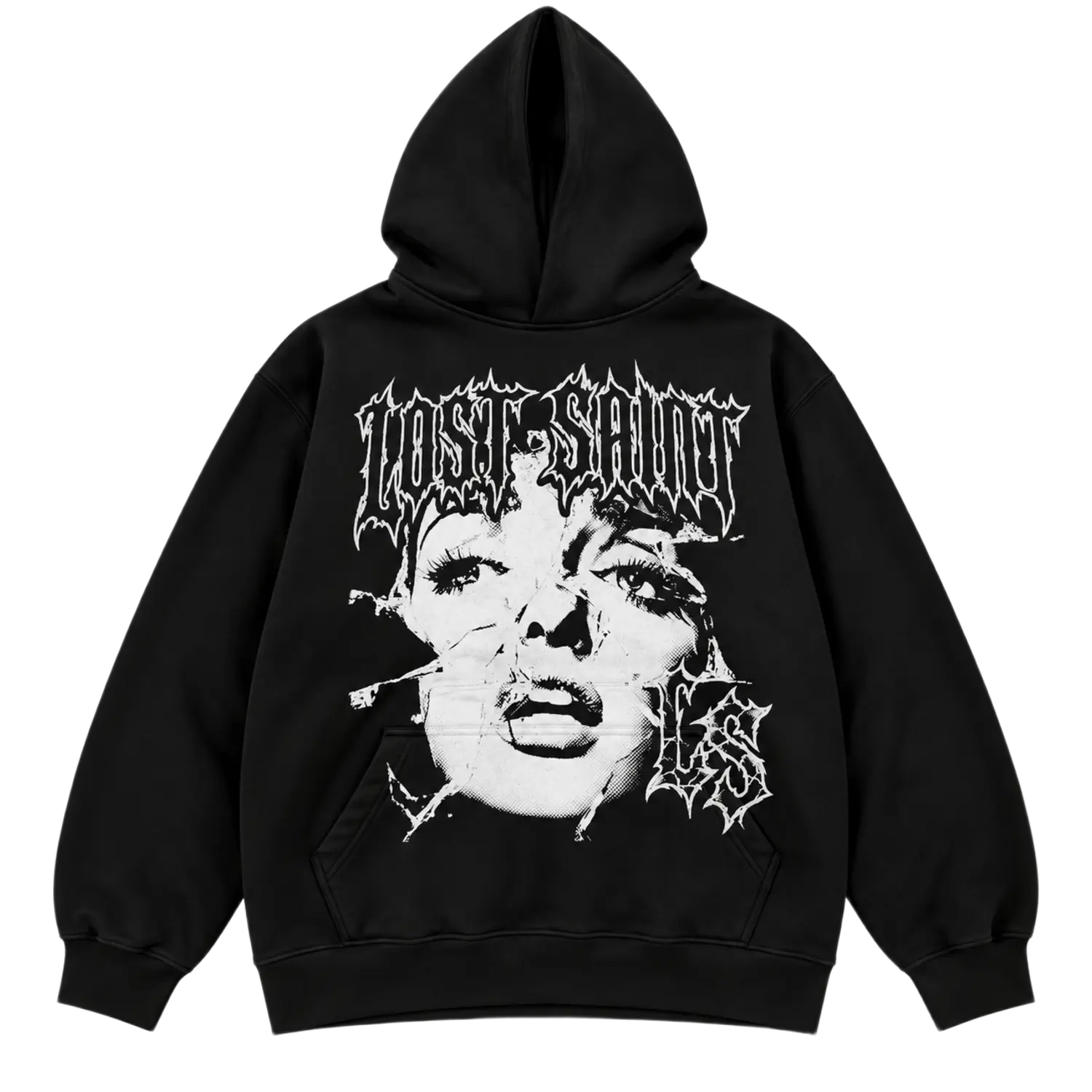 Lost Saint Shattered Hoodie Black