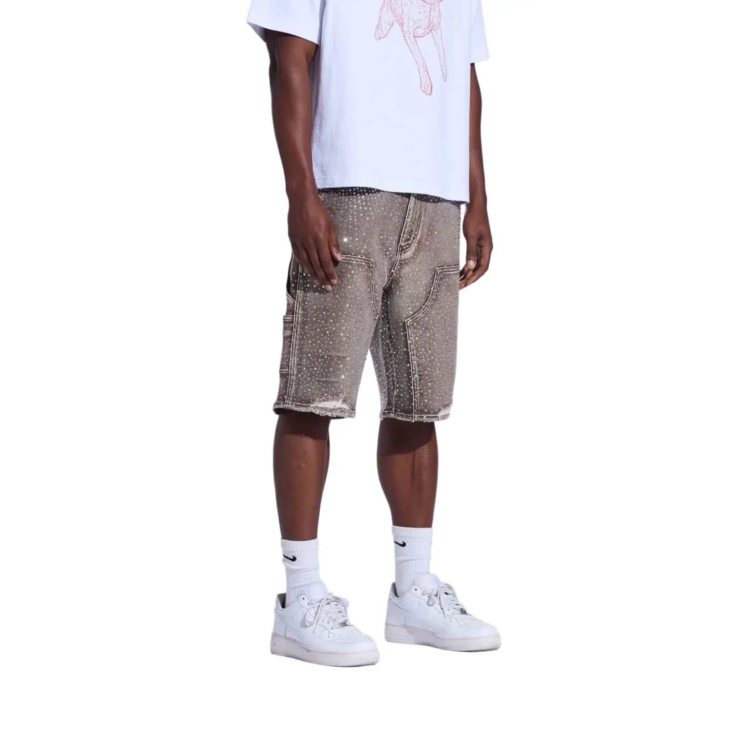 Crysp Denim Crystal Short Brown Washed