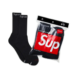 Supreme Hanes Crew Socks Black (SINGLE PAIR)