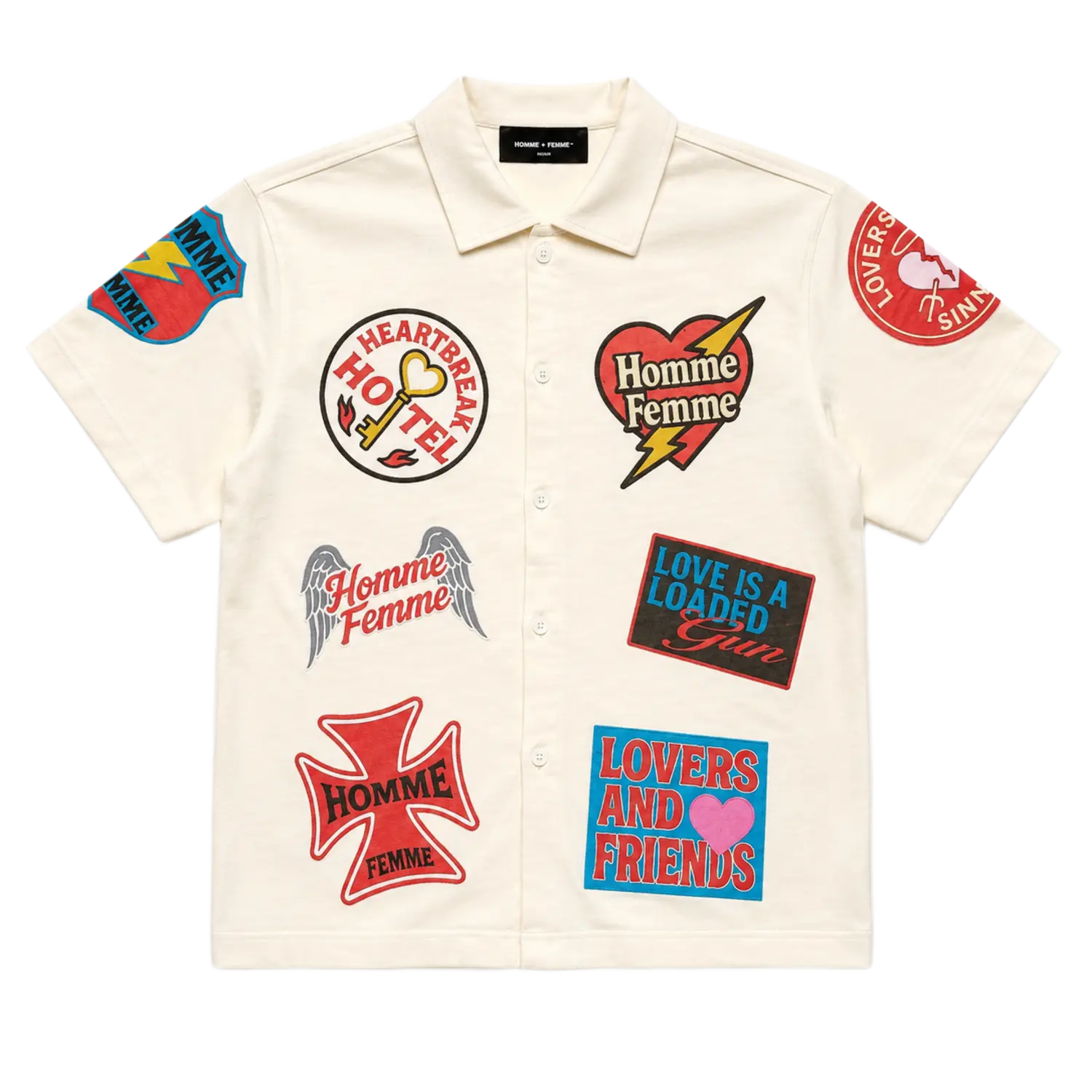 Homme Femme Heartbreak Button Down Cream