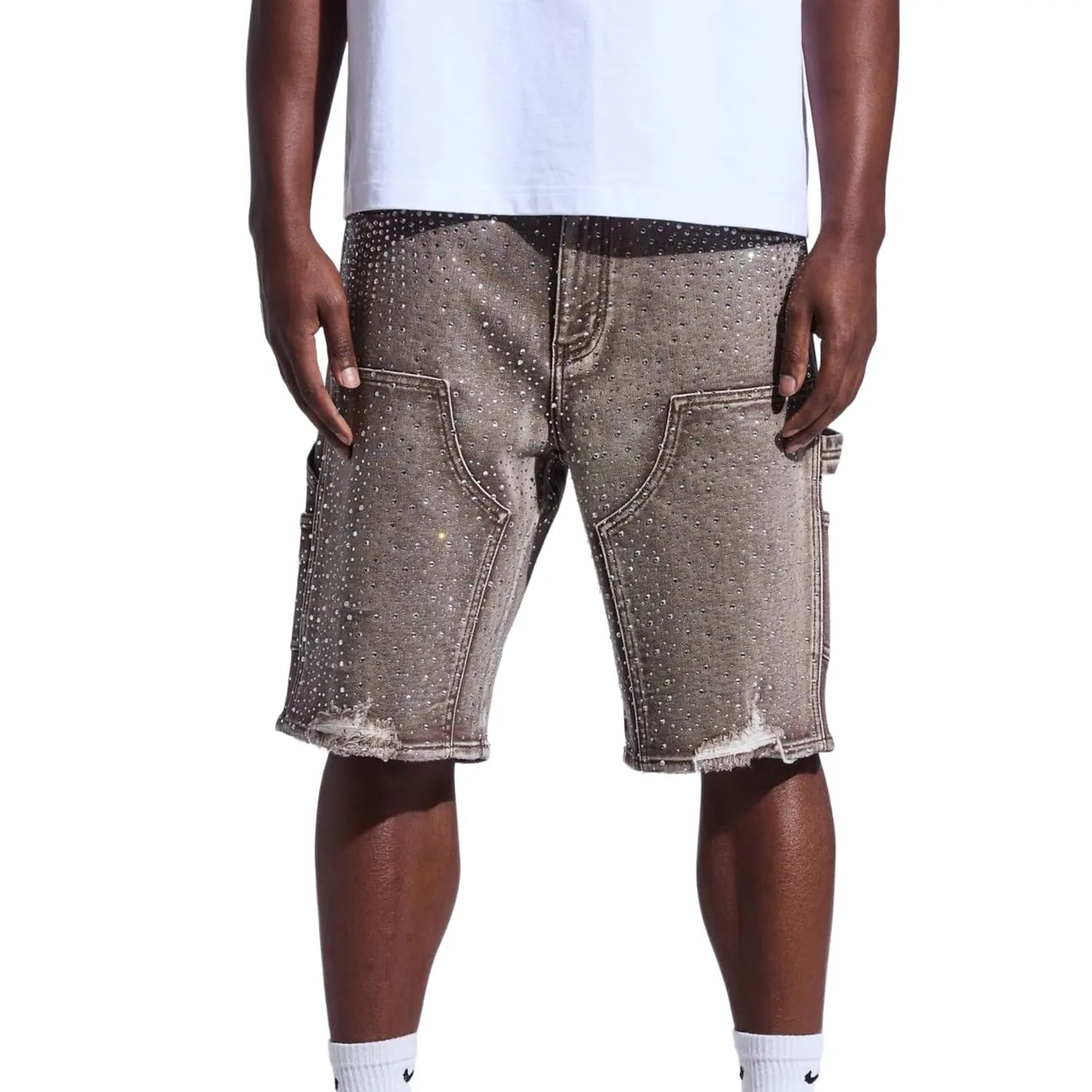 Crysp Denim Crystal Short Brown Washed