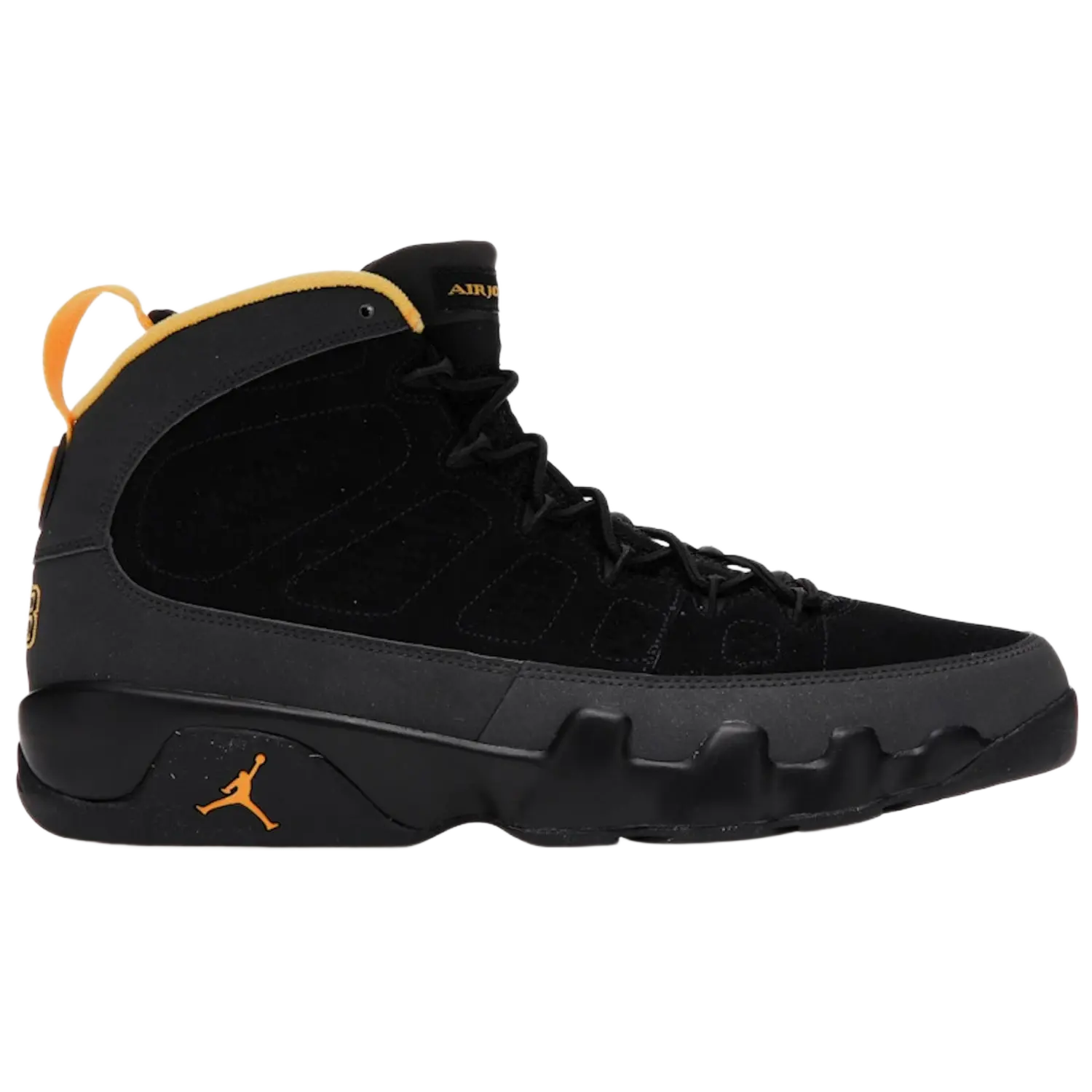 Jordan 9 Retro Dark Charcoal University Gold