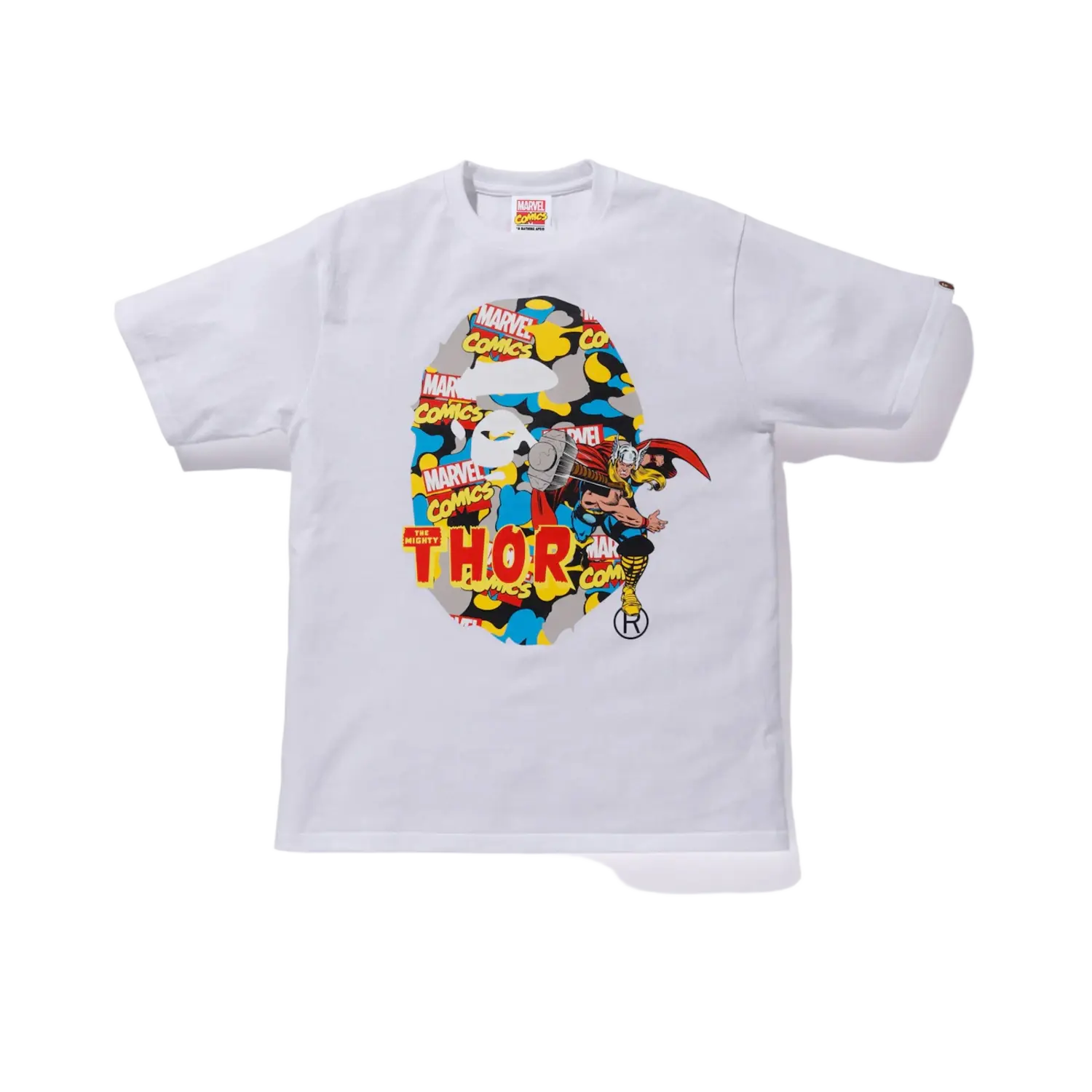 BAPE x Marvel Comics Camo Mighty Thor Tee White