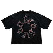 Alcalica Between Worlds Drop Crop Tee Black