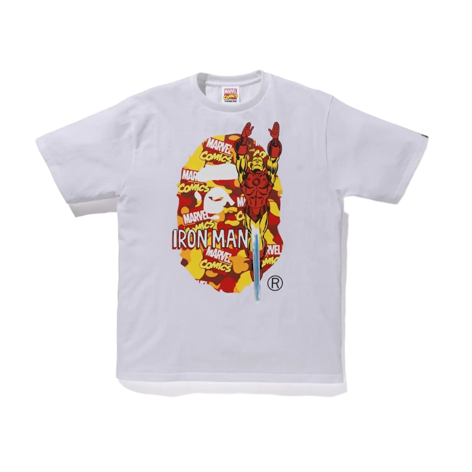 BAPE x Marvel Camo Iron Man Tee White