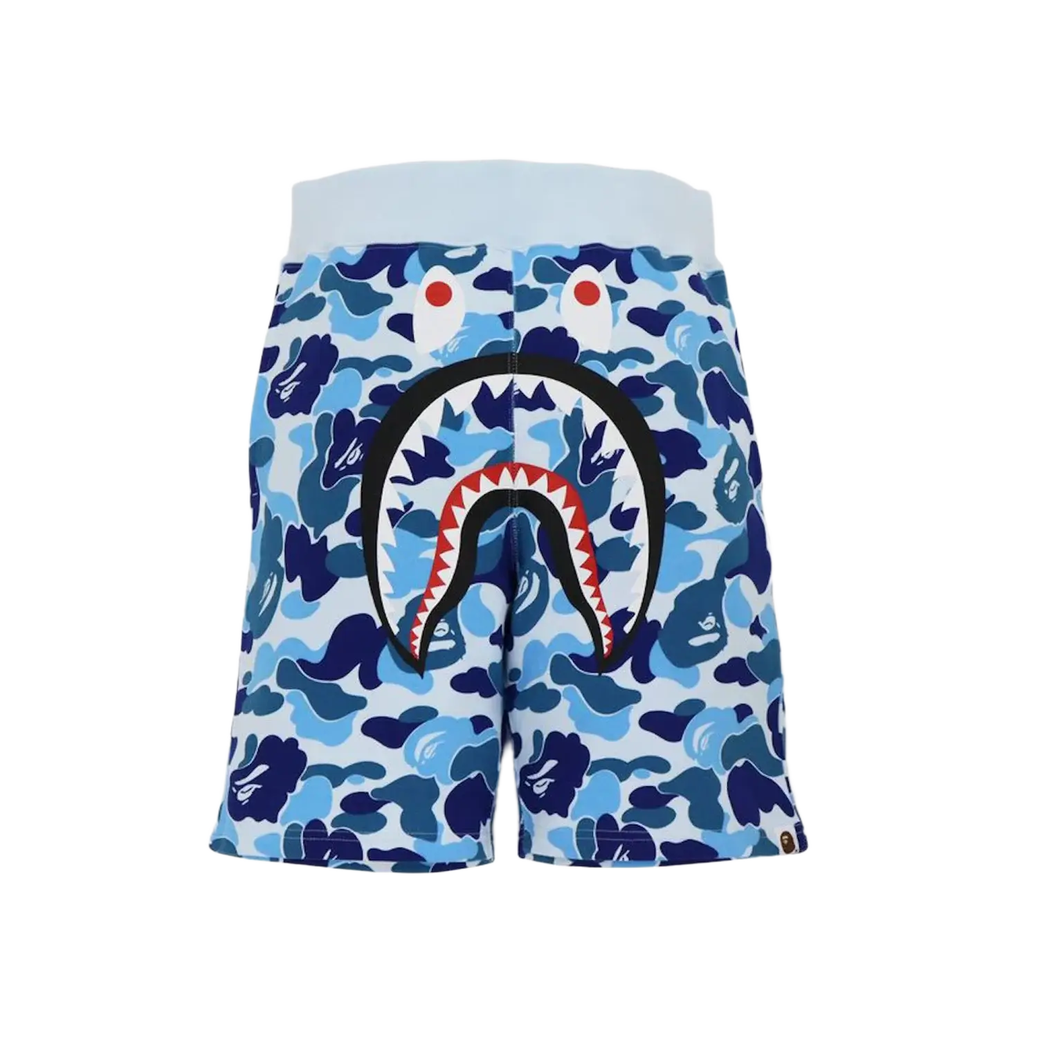 BAPE Big ABC Camo Shark Sweat Shorts Blue