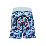 BAPE Big ABC Camo Shark Sweat Shorts Blue