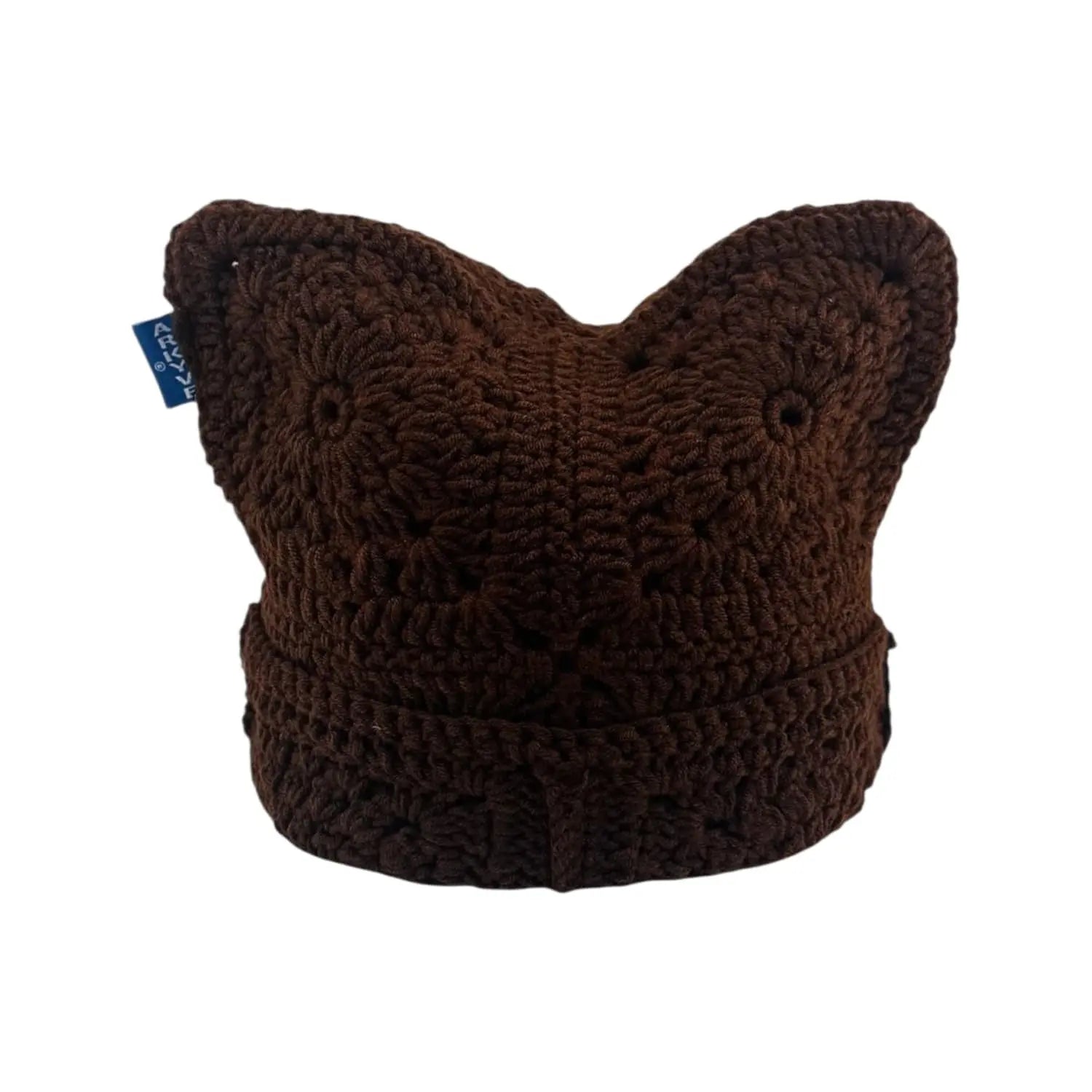 Arkyve Crochet Cat Hat Chocolate