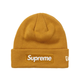 Supreme New Era Box Logo Beanie Light Mustard