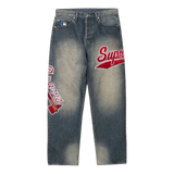 Supreme Mitchell & Ness Atlanta Braves Loose Fit Jean Blue