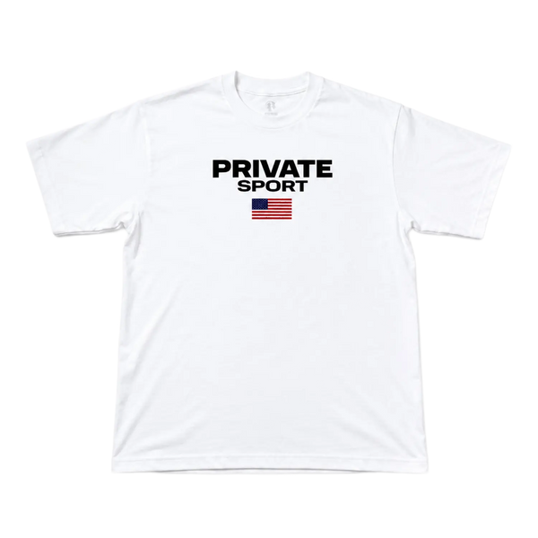 Private Sport USA Tee White