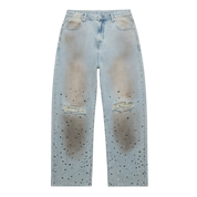 Homme Femme Crushed Ice Denim Blue