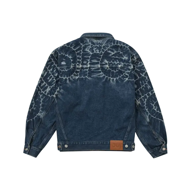 Supreme Shibori Denim Trucker Jacket Rigid Indigo