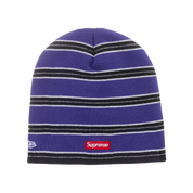 Supreme New Era Stripe Beanie Royal