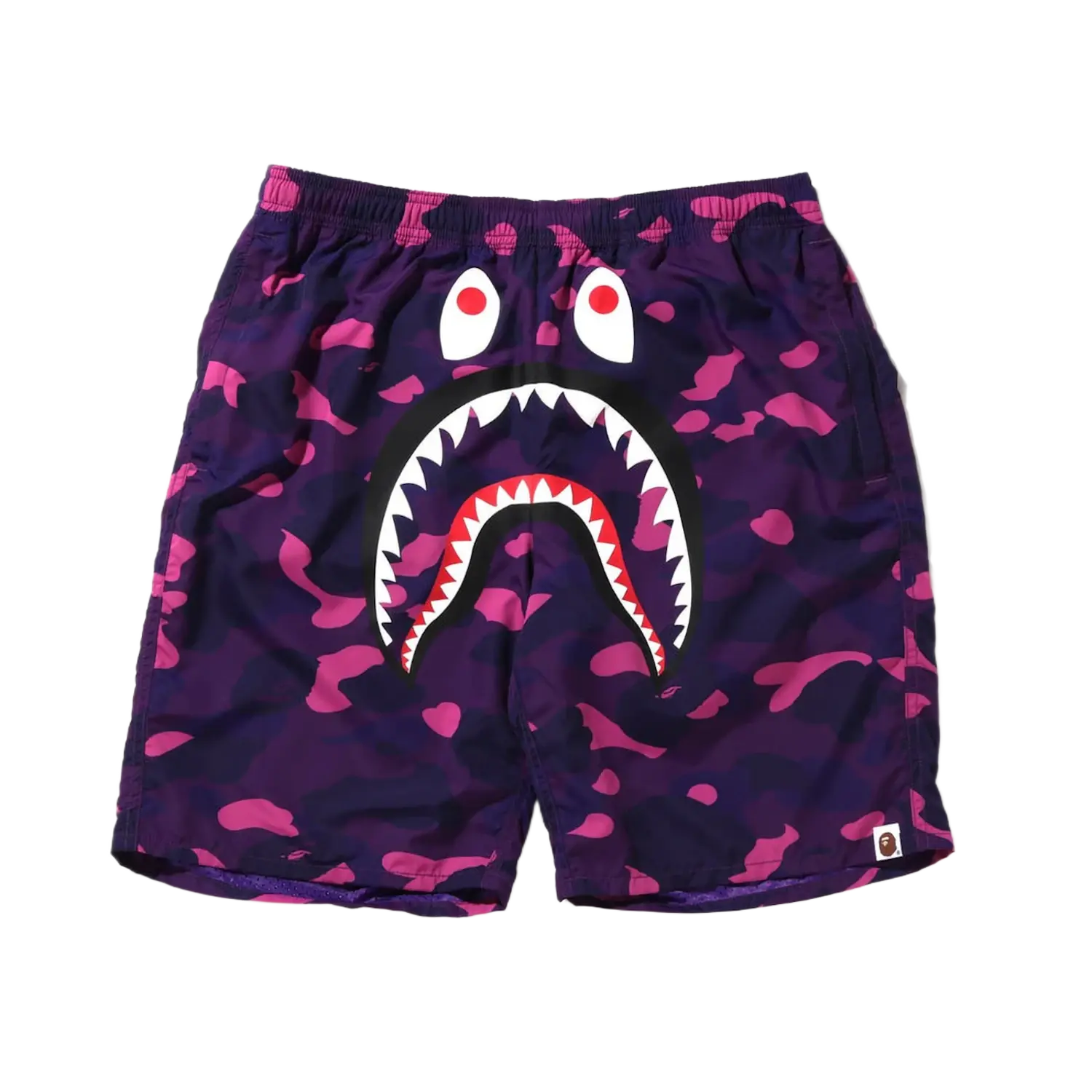BAPE Color Camo Shark Beach Shorts (SS22) Purple