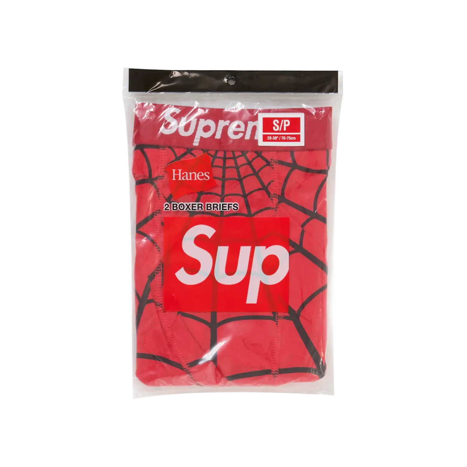 Supreme Hanes Spider-Man Boxer Briefs (2 Pack) Red