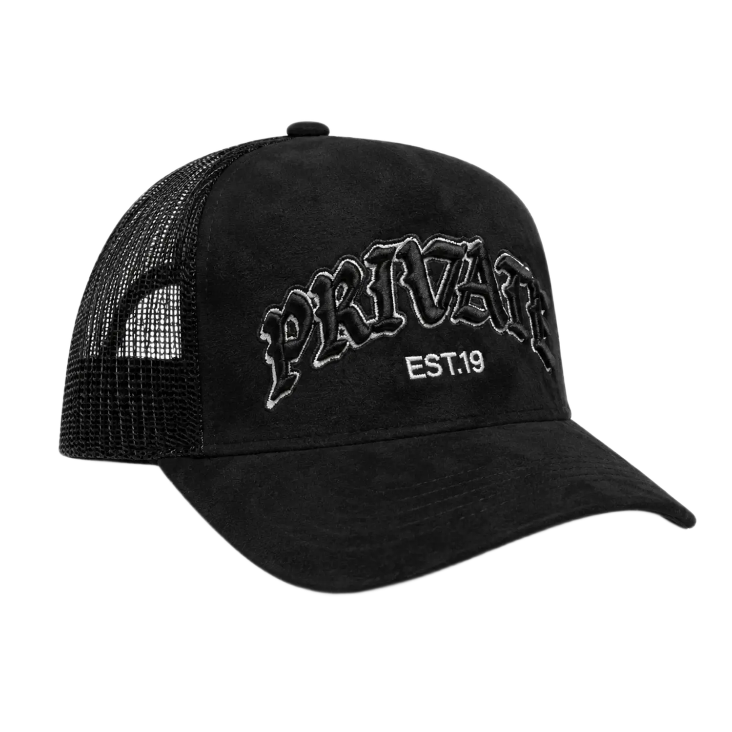 Old English Arch Trucker Black Suede