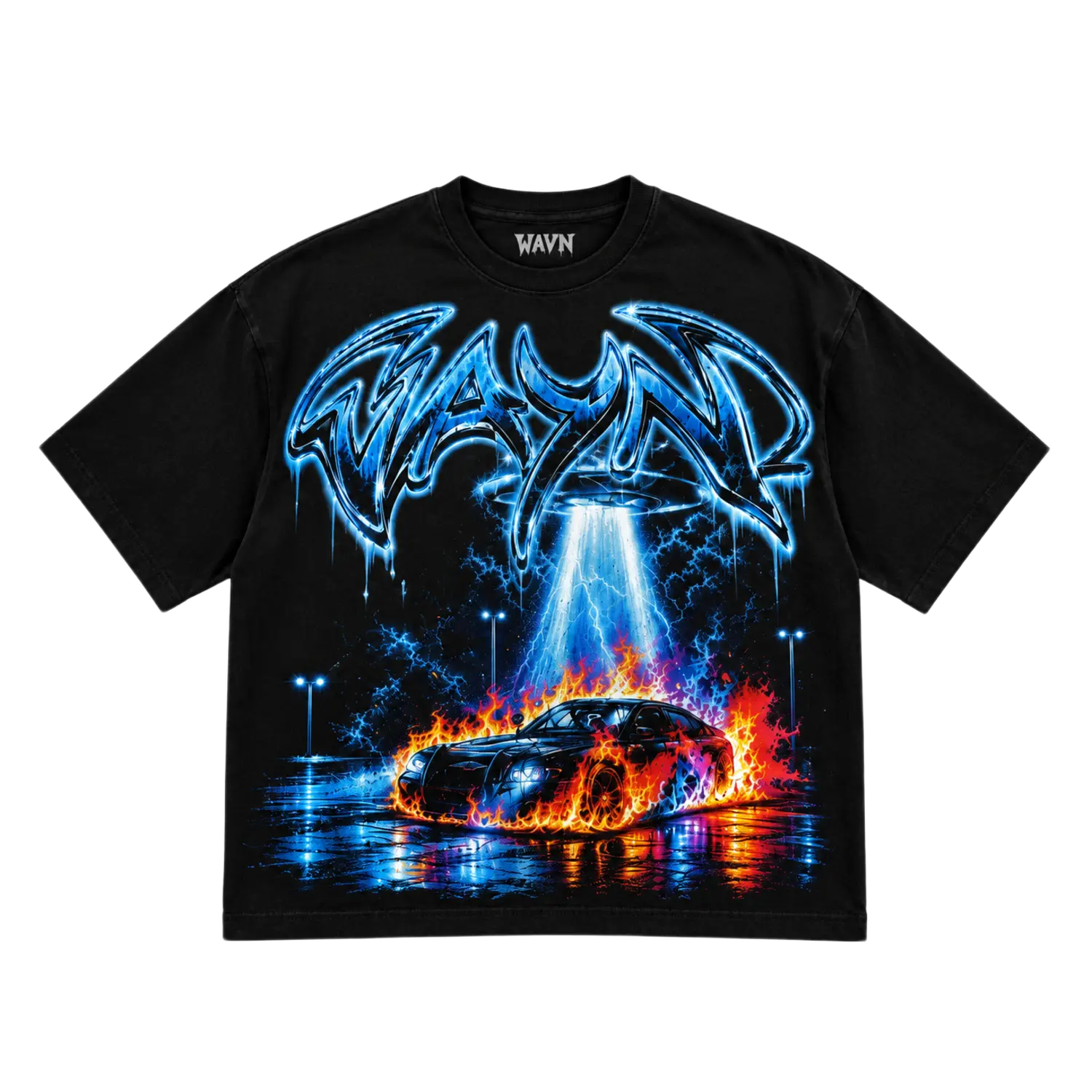 VAYN Afterburn Drop Crop Tee Black