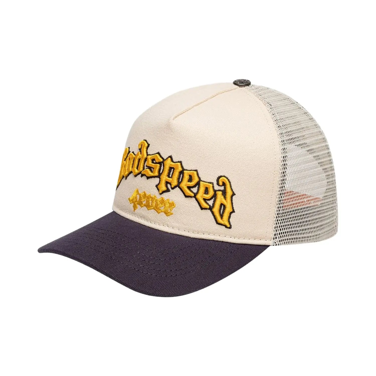 Godspeed GS Forever Trucker Hat w/Pin-set Bone/Yellow/Navy