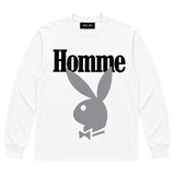 Homme Femme Playboy Long Sleeve Tee White/Black/Grey