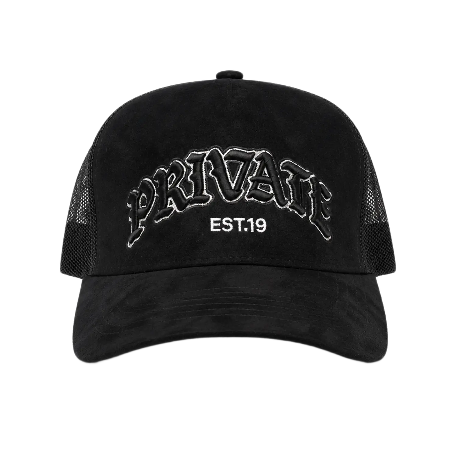 Old English Arch Trucker Black Suede