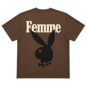 Homme Femme Playboy Tee Brown/Cream