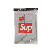 Supreme Hanes Crew Socks (SINGLE PAIR ) Heather Grey
