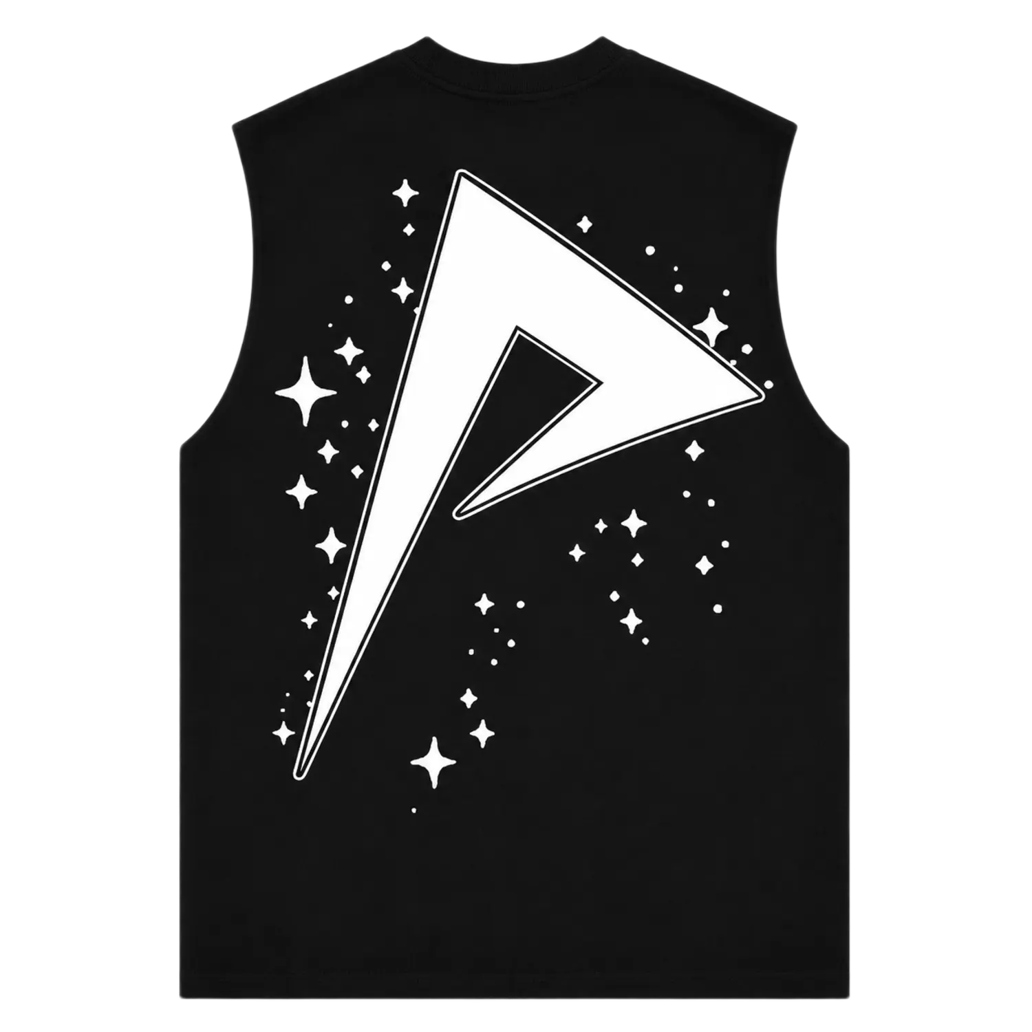 Skeleton Cutoff Tee Black