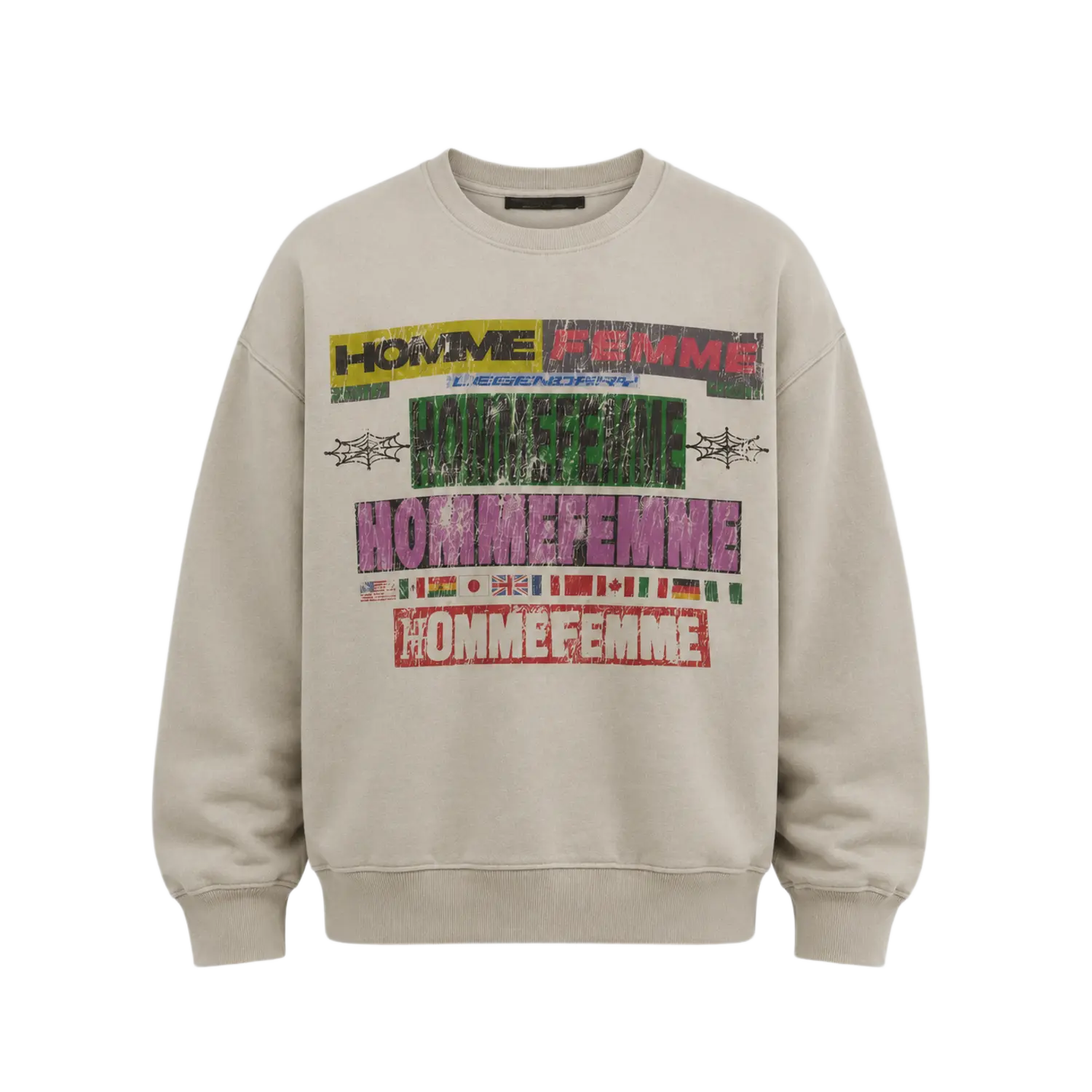 Homme Femme Manifesto Crewneck White
