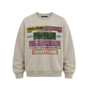 Homme Femme Manifesto Crewneck White