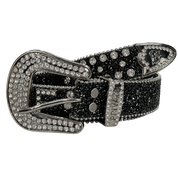 Signature Encrusted PRIVATE Belt Black