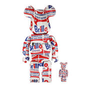 Bearbrick ANDY WARHOL "Brillo" 100% & 400% Set