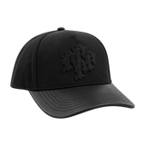 Patch Snapback Black Canvas/Black/Black Leather Brim