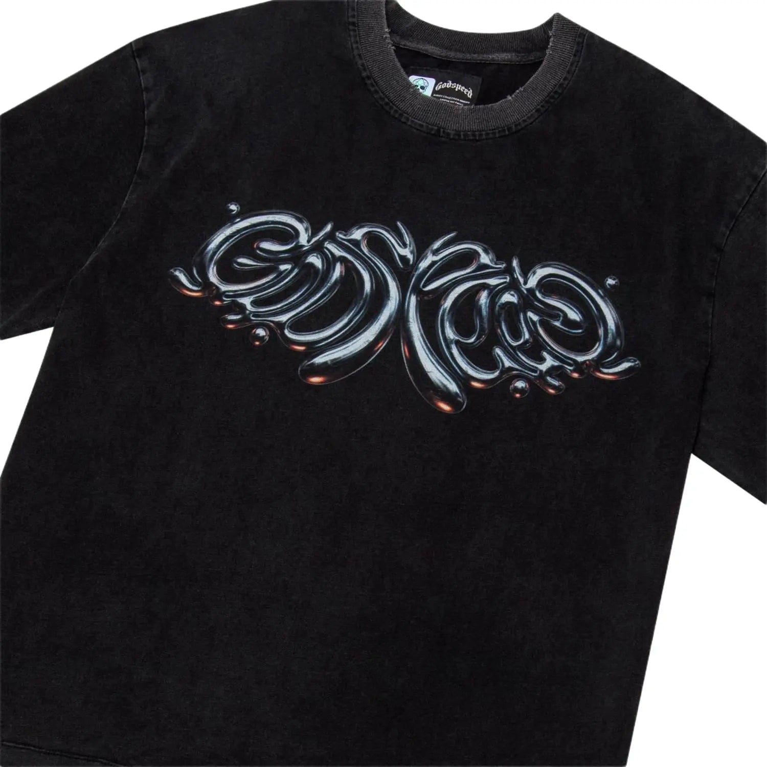 Godspeed Mercury Logo Tee Black Wash