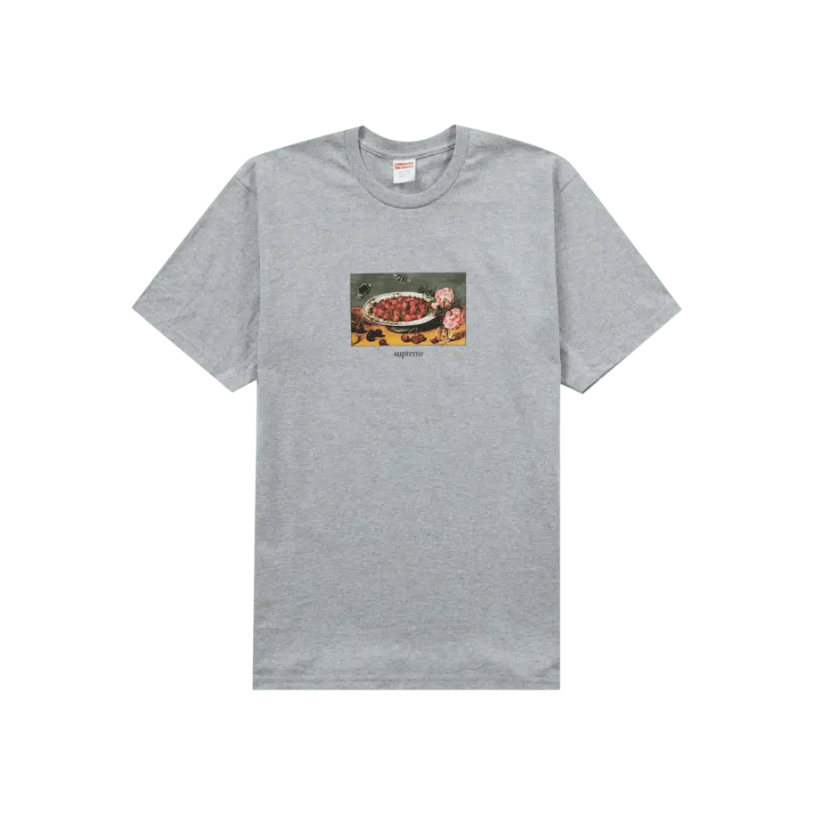 Supreme Strawberries Tee Heather Grey