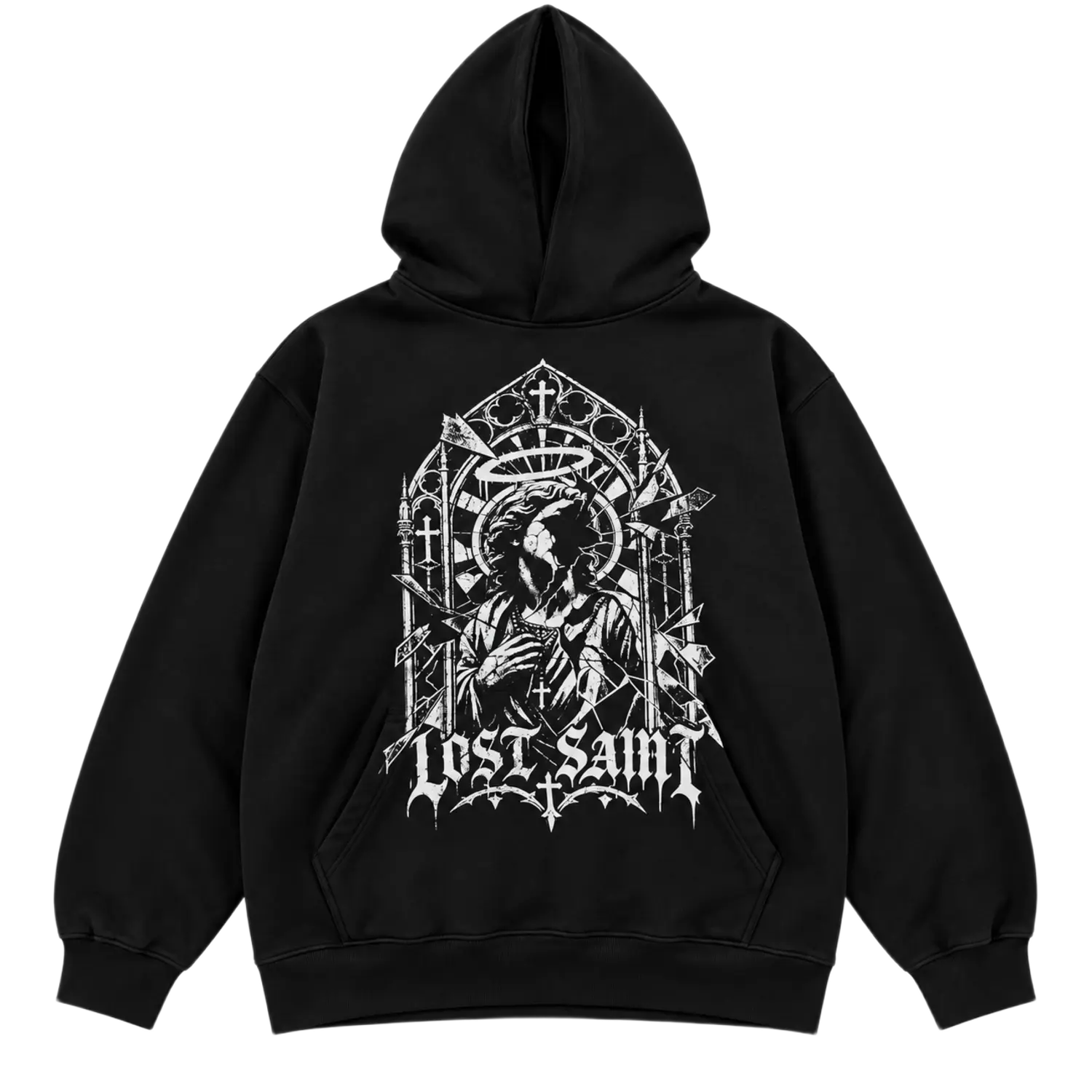 Lost Saint Stained Glass Hoodie Black