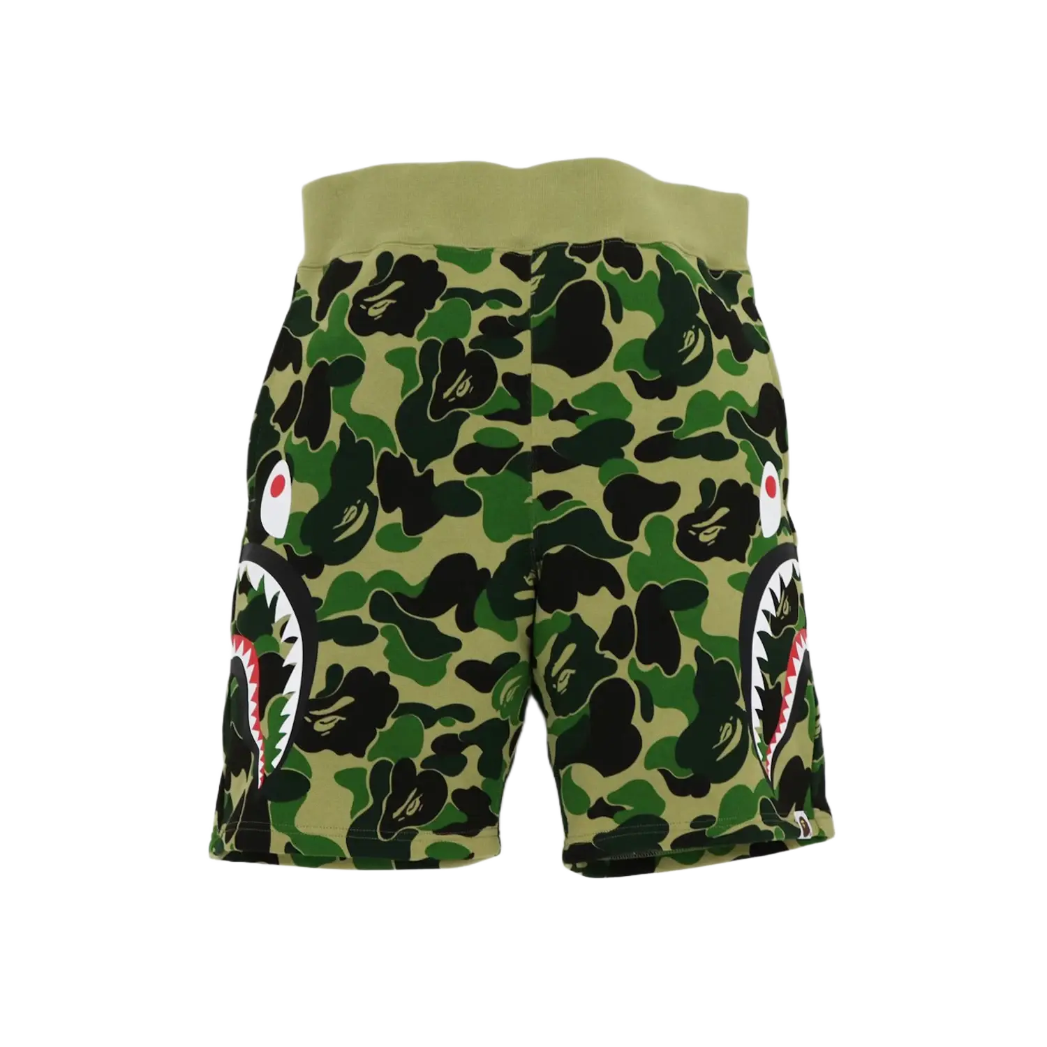 BAPE Big ABC Camo Side Shark Sweat Shorts Green