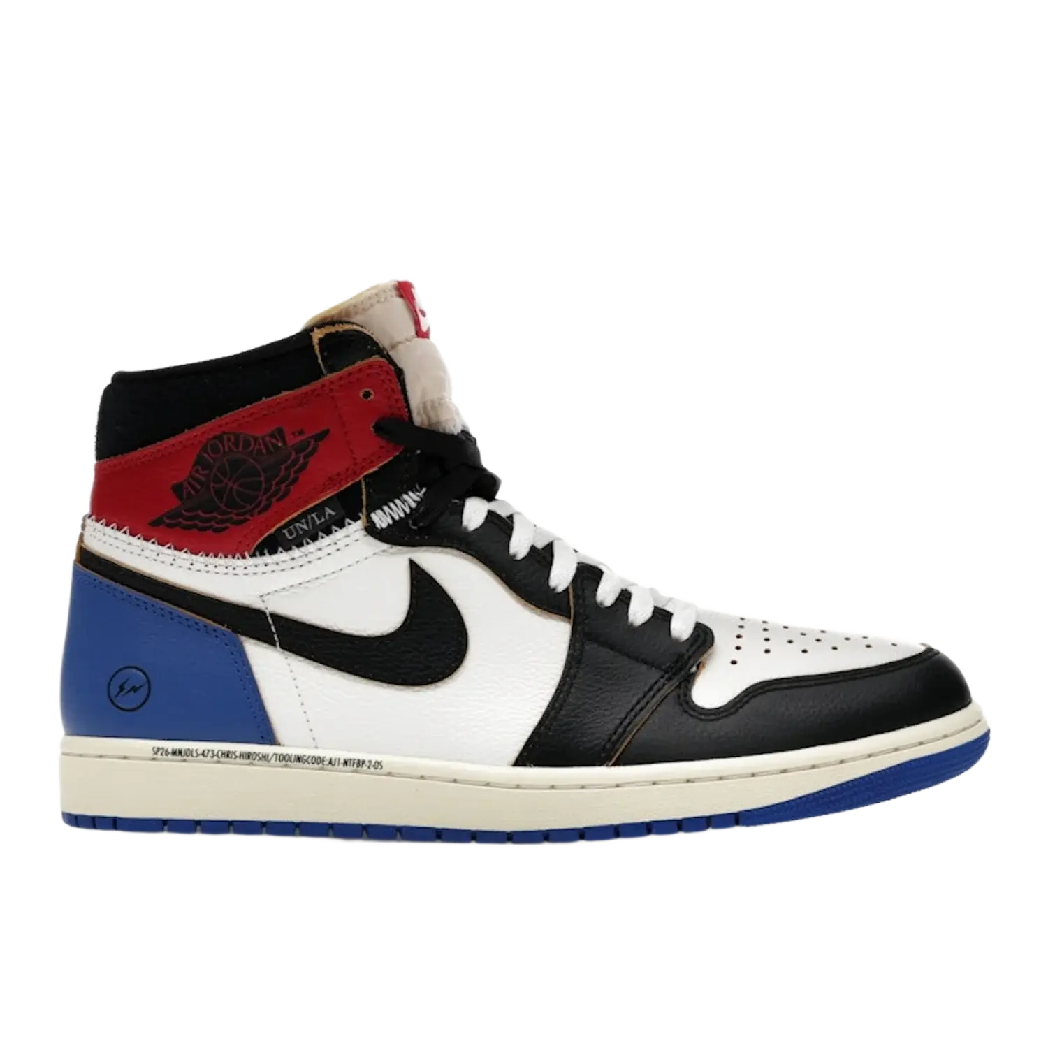 Jordan 1 Retro High OG SP Fragment x Union LA Varsity Red Sport Royal