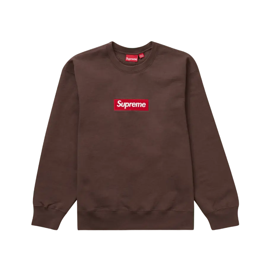 Supreme Box Logo Crewneck (FW22) Brown